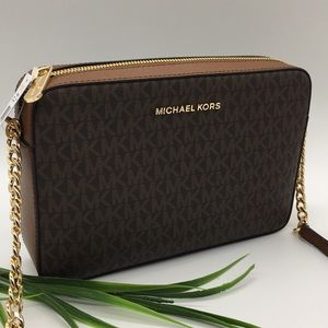 MICHAEL KORS LG EW CROSSBODY Bag Brown